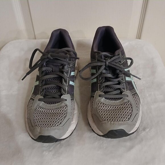 Asics Gel Contend 4 running shoes in gray and mint green size 8.5 - Picture 2 of 7